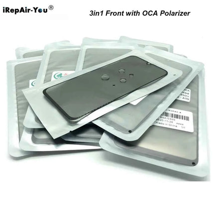 5 pezzi schermo esterno in vetro + OCA + polarizzatore per Samsung Galaxy A17 A55 A15 S23FE S24FE A16 S20fe A06 A06s A05 A53 pannello touch schermo