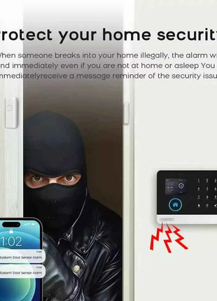Telecamera di monitoraggio PIR Sistema di allarme di sicurezza WiFi GSM Alexa Tuya Smart Life Thief Invasion Sistema di sicurezza di allarme domotico