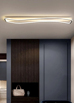 Moderna onda creativa corridoio balcone lampada da soffitto a LED camera da letto guardaroba corridoio luce decorazioni per la casa lampadario a soffitto apparecchio per ufficio