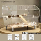 Luxury Acrylic Hamster Cage, Extra Large Transparent Habitat, Chew-Proof rodent Villa for Syrian Hamster Gerbil Mouse