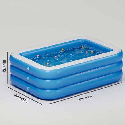 Piscina gonfiabile per cortile, giardino con prato, grande piscina estiva pieghevole per giochi d'acqua, piscina portatile multifunzionale per esterni