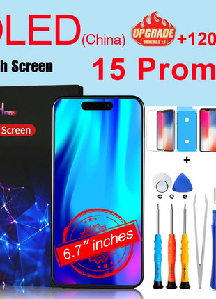 PINZHENG Schermo di alta qualità INCELL LCD OLED per iPhone 14 Pro 15 Plus 13 Pro Max Display per sostituzione iPhone con strumenti