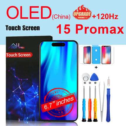 PINZHENG Schermo di alta qualità INCELL LCD OLED per iPhone 14 Pro 15 Plus 13 Pro Max Display per sostituzione iPhone con strumenti
