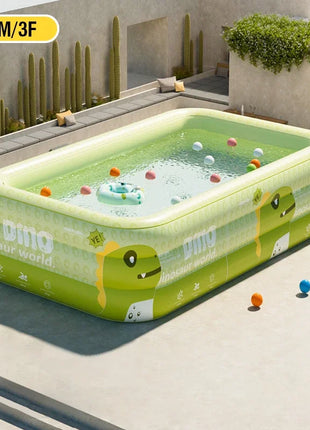 Piscina gonfiabile per bambini PVC Casa all'aperto Grande piscina familiare Piscine per bambini in plastica addensata Giochi d'acqua da giardino