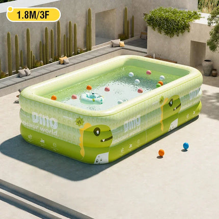 Piscina gonfiabile per bambini PVC Casa all'aperto Grande piscina familiare Piscine per bambini in plastica addensata Giochi d'acqua da giardino