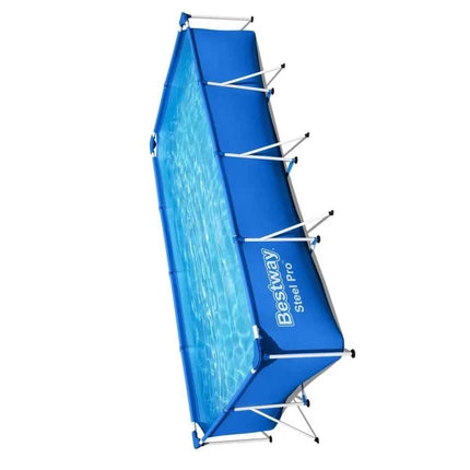 Piscina Quadrata Bestway AGP 400*211*80cm, Grande Piscina Familiare con Telaio in Metallo, Piscina Quadrata Pieghevole con Supporto in Tela Cerata