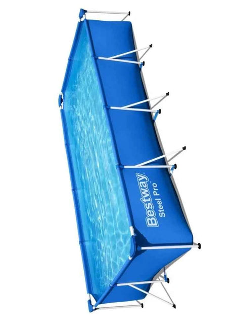 Piscina Quadrata Bestway AGP 400*211*80cm, Grande Piscina Familiare con Telaio in Metallo, Piscina Quadrata Pieghevole con Supporto in Tela Cerata