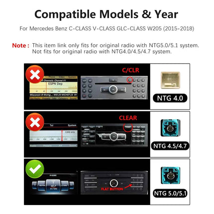 12.3"Android 14 Car Radio Stereo For Mercedes Benz C Class W205 GLC Class X253 W446 2014-2018 GPS Navigation Multimedia CarPlay