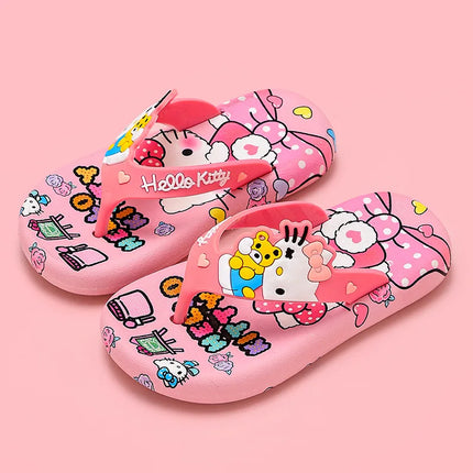 Ciabatte Hello Kitty Sanrio da ragazza, estive, alla moda, kawaii, con personaggi dei cartoni animati, da indossare all'aperto, infradito alla moda con personaggi anime per il tempo libero