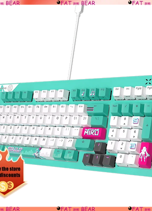 ASUS Tianxuan Mini Hatsune Miku  TX98miku Co branded Cable Video Game Mechanical Keyboard Customizable PC Gaming Keyboard
