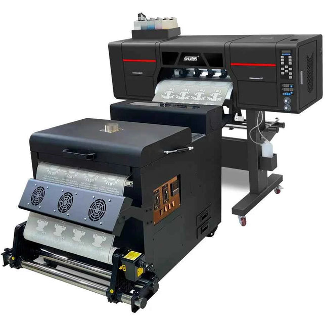 Epson original F1080A1 heads DTF printer 62cm DTF film paper feeding wide format DTF plotter powder shaking machine with dryer