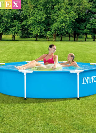Piscina fuori terra Intex 28205 con telaio, 244x51 cm, in PVC rinforzato, per bambini e adulti
