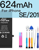 PINZHENG Real High Capacity Battery For iPhone 8 Plus SE 5S 6 6S 7 X Xr Xs Max Phone Replacement Batteries Warranty One Year