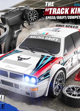 2025 New 4WD RC Car 1:24 Scale Four-wheel Drive Drift With Two Speed Settings 20 km/h LED Light Children Toys Rechargeable SG204