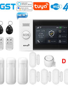 PGST PG107 4G WIFI GSM Home Alarm System Tuya Alexa Wireless Anti-theft Alarm Kit with Motion Detector Security Anti-theft Sensor