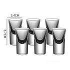 12pcs/6pcs/2pcs Shot Glass 15ml Spirits Cup Thicken Bottom Transparent Glass Drinkware Strong Liquor  Cup Baijiu Wine Small Cups