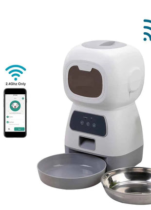 3.5L Automatic Pet Feeder For Cats WiFi Smart Swirl Slow Dog Feeder With Voice Recorder Large Capacity Timing Cat Food Dispenser