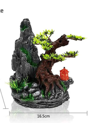 Resin Aquarium Rockery Mountain Decoration Artificial View Rock Cave Stone Tree Fish Tank Ornament Aquarium Decor Home New