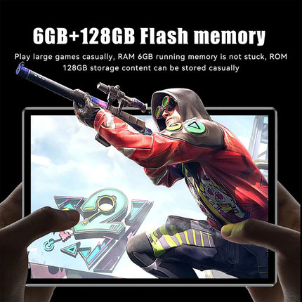 2025 Nuovi tablet Android Octa Core da 10.1 pollici 6 GB RAM 128 GB ROM 4G Dual SIM Network AI Speed-up Tablet Bluetooth WiFi 6000 mAh