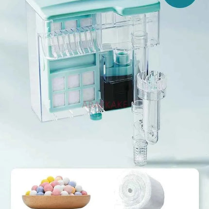 Small fish tank filter circulating water pump external waterfall water purification wall hanging drip box filtration oxygen prod