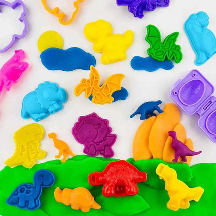 Dinosauro del fumetto Gioca a pasta Stampo Plastilina Giocattoli Accessori per bambini Bambini Forme di plastica 3D Frese Strumenti per plastilina in argilla