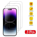 3 pieces / for iPhone 15 Pro / Vetro temperato