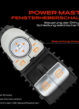 Interruttore Alzacristallo Lato Guida Frankberg 1x per Mercedes-Benz W205 Vito W447 2059056911 A2059050202 2059050202 A2059056911