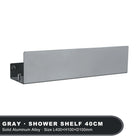 Black Bathroom Organizer Shelf With Hooks Aluminum Kitchen Decoration Shelves On Wall Shower Storage Rack Wall Mount