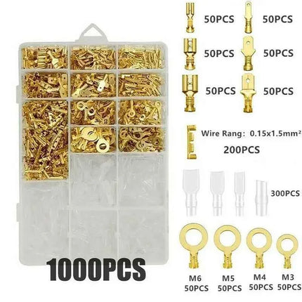 Maschio Femmina Scatola di Filo Cavo Isolato Connettore Macho 2.8/6.3mm Terminali A Crimpare Elettrici Termin Spade Connettori Kit Assortiti