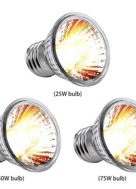 1-20PCS 25/50/75W UVA+UVB Reptile Lamp Bulb Turtle Basking Heating Light UV Light Bulbs Full Spectrum Sunlamp for Amphibians
