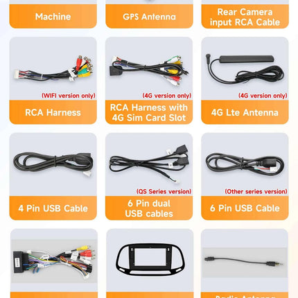 Hizpo AI Voice Autoradio Radio For Fiat Doblo 2015 - 2019 4G Car Multimedia GPS 2din Wireless CarPlay Android Auto Navigation BT
