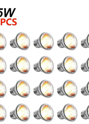 1-20PCS 25/50/75W UVA+UVB Reptile Lamp Bulb Turtle Basking Heating Light UV Light Bulbs Full Spectrum Sunlamp for Amphibians