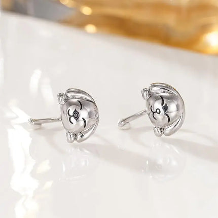 Orecchini a Forma di Cane Huitan per Donne, Accessori Moda Quotidiana e da Festa, Gioielli Eleganti e Versatili in Metallo, Regalo