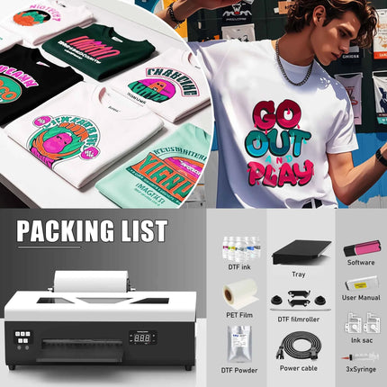 US/EU Stock A4 DTF Printer For Epson L805 DTF Transfer Printer Directly to Film DTF Printer with Roll Feeder For all Textile