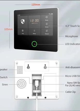 Staniot WiFi 4G sistema di sicurezza domestica protezione di sicurezza Wireless Tuya Smart Home sensori di allarme sirena integrata funziona con Alexa,Supporta il kit antifurto per il telecomando dell'app