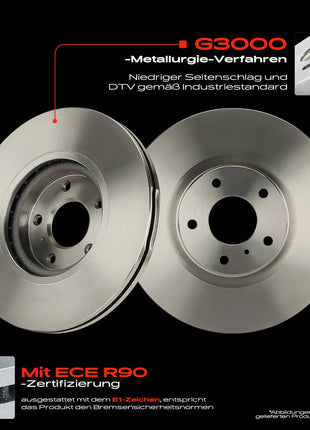Dischi Freno Anteriori Frankberg 2x per Infiniti EX G notchback M Nissan Murano I II Van 2002-2016 40206 EG000 40206CA010