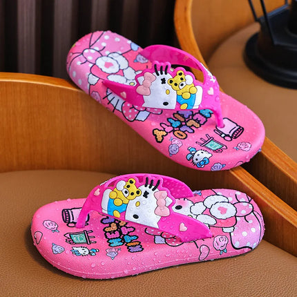 Ciabatte Hello Kitty Sanrio da ragazza, estive, alla moda, kawaii, con personaggi dei cartoni animati, da indossare all'aperto, infradito alla moda con personaggi anime per il tempo libero