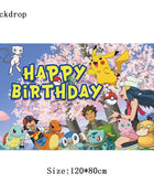 Forniture per decorazioni per feste di compleanno a tema Pokemon Cartoon Pokemon Go Stoviglie Tazze Piatti Palloncino Pikachu per bomboniere per baby shower