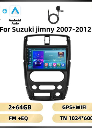 Podofo 8Core AI Voice Car Audio For Suzuki Jimny 2007-2012 Multimedia Player Android Auto Carplay WIFI 4G Bluetooth Car Stereo