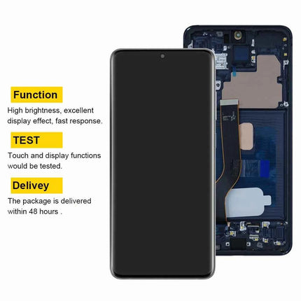 Super Amoled Per Samsung Galaxy S20 Plus G985 G986 Display LCD Touch Screen Digitizer con Cornice Per Samsumg S20 + Sostituzione