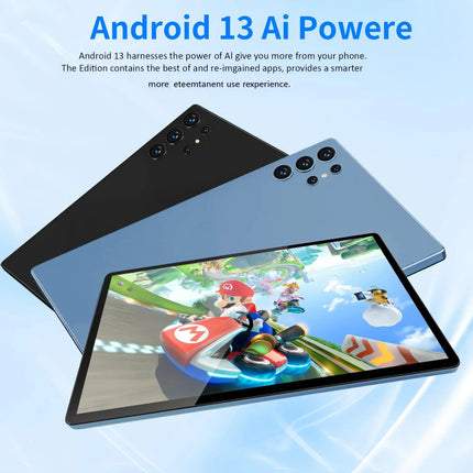 Nuovo Tablet Pro 2026 Aggiornato, 10.1 Pollici, Octa Core, 4GB+64GB ROM, Google Play, Dual SIM, Wi-Fi, Chiamate Telefoniche, 6000mAh