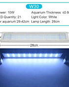 Aquarium LED Light Super Slim Fish Tank Aquatic Plant Grow Lighting Waterproof Bright Clip Lamp Blue LED 18-72cm for Plants 220v