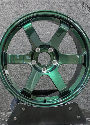 Nuove Ruote TE37 WOAFORGED Leggere in Alluminio Forgiato Cromato per Auto da Corsa GT, Design Personalizzato, PCD 5x120/114.3/100, Foro 98mm, ET 40mm