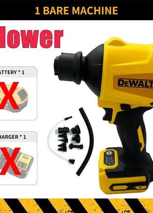 Soffiatore d'aria senza fili Dewalt Brushless con ugello, pistola multifunzione per la rimozione della polvere e gonfiatore (senza batteria)