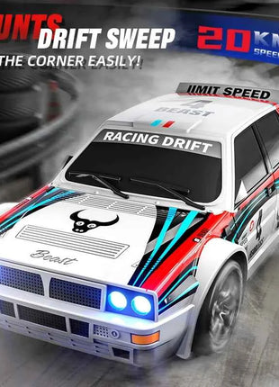 2025 New 4WD RC Car 1:24 Scale Four-wheel Drive Drift With Two Speed Settings 20 km/h LED Light Children Toys Rechargeable SG204