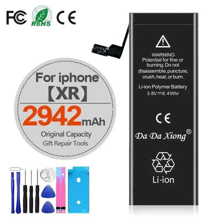 High Capacity Battery For iPhone 4 4S 5 5S 5C SE 2020 6 6S 7 8 SE2 Plus X XR XS 11 Pro Max Mobile Phone Pack New 0 Cycle Seal