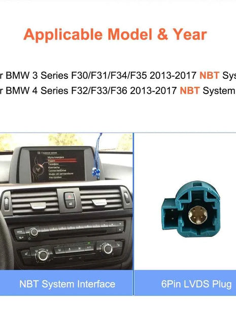 Bonroad 10.25 "Linux Carplay Android Auto Stereo For BMW 1/2/3/4 Series F20 F21 F23 F30 F31 F32 F33 F34 F35 F36 NBT 2013-2017