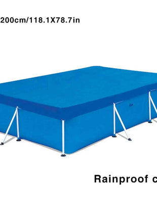 Copertura per piscina rettangolare Copertura per piscina gonfiabile pieghevole in PE impermeabile per piscina fuori terra Copertura per piscina familiare per bambini all'aperto