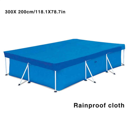 Copertura per piscina rettangolare Copertura per piscina gonfiabile pieghevole in PE impermeabile per piscina fuori terra Copertura per piscina familiare per bambini all'aperto