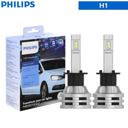 Philips H4 H7 H11 LED Ultinon Pro3101 H1 H3 HB3 HB4 HIR2 9005 9006 9012 Lumileds LED Car Headlight 6000K Bright White Bulbs, 2x